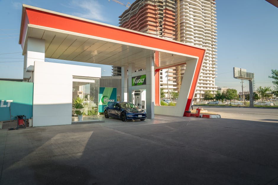 Travaux de electric car charging station